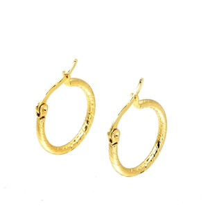 Boucles d'Oreilles Créoles Torsadées en Acier Inoxydable Minimaliste pour Femmes Plaqué Or en Forme de C Géométrique Bijoux