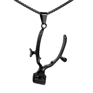 Kreativer Edelstahl Haarschneider Anhänger Halskette Vintage Friseur Geschenk Punk Schmuck Für Herren Stahlfarbe