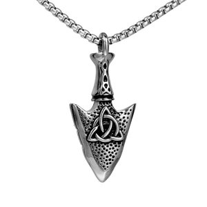 Pendentif Pointe de Flèche en Acier Inoxydable 316 Avec Noeud Celtique Viking Rétro Punk Bijoux Homme Femme Pendentif Seul Sans Chaîne