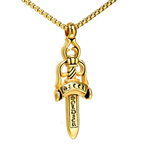 Stainless Steel Sword Dagger Pendant Only Without Chain For Men Women Gothic Soldier Retro Hip Hop Necklace Accessory Jewelry
