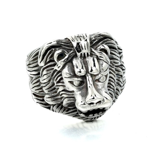 Bague tête de tigre en acier inoxydable pour homme avec style punk rétro vintage