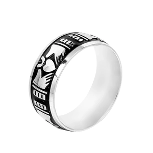 Vintage Stainless Steel Claddagh Ring For Men Women Hands Holding Crown Heart Punk Gothic Band Ring Fashion Jewelry Gift