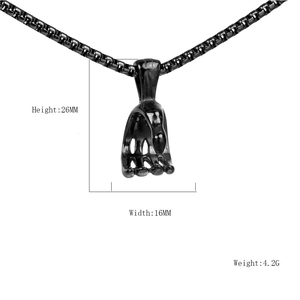 Pendentif griffe d'aigle hip hop noir avec dimensions 26MM hauteur et poids 4.2G