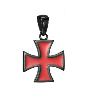 Pendentif Croix de Malte en Acier Inoxydable Bijoux Croix en Émail Rétro Croix de Fer Pendentif Seul Sans Chaîne Pour Homme Femme