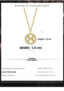 Macro detail of geometric S925 silver pendant with inlaid crystals and product dimensions