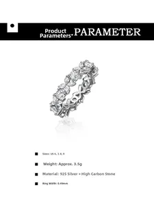 Vue détaillée de la bague dentelle en argent S925 avec pierres rondes et marquises