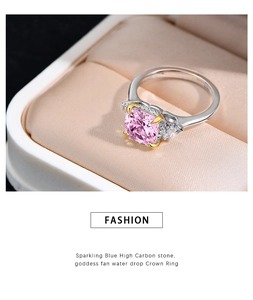 Detailed macro view of S925 silver engraving and pink cushion cut gemstone ring