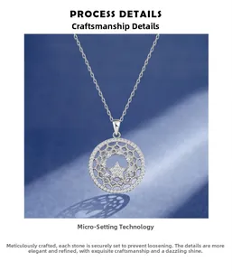 Makroaufnahme der S925 Sterlingsilber Netzhalskette mit Mikrofassung-Handwerkskunst