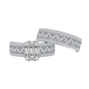 Elegant 925 sterling silver ring set with rectangular cubic zirconia in a minimalist style