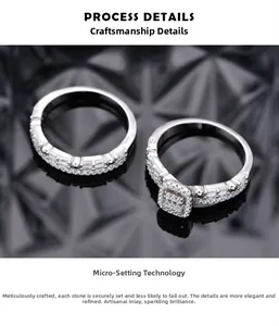 Macro shot of S925 silver ring set with micro-pave setting detail and sparkling zircons