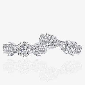 925 Sterling Silver Snowflake Arrow Element Stackable Rings Micro Inlaid Zirconia Double Layer Ring For Women Trendy Jewelry