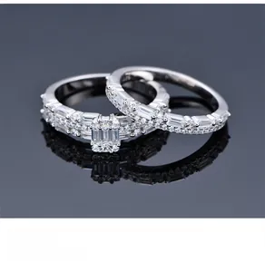 Detailed macro of S925 sterling silver ring set with micro-pave cubic zirconia crystals
