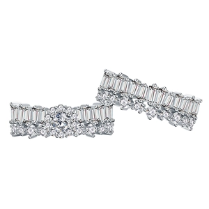 S925 silver snowflake rings set with sparkling diamond patterns and wave cluster design