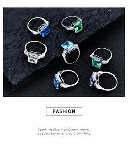 Bagues en argent 925 avec pierres multicolores taille radiant et diamants latéraux baguette