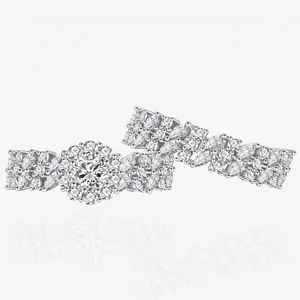 925 Sterling Silver Zirconia Stackable Ring Meteor Shower Full Pave Luxurious Women Wedding Band Jewelry Finger Rings