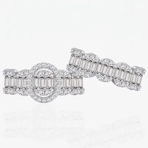 925 Sterling Silver Oval Baguette Zirconia Stackable Ring Set For Women Geometric Wave Pave Wedding Engagement Jewelry