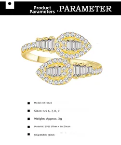 Detailed view of snake-shaped silver ring with parameters and sparkling 5A zircon stones