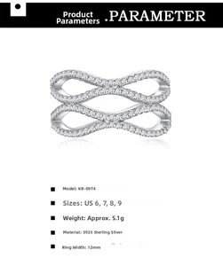 Macro detail of S925 sterling silver ring featuring size and material specifications