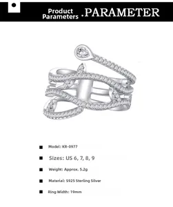 Détail de la bague cœur en argent S925 avec pavé de zircons et pierre en forme de goutte
