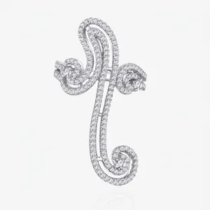 925 Sterling Silver Exaggerated Vortex Swirl Ring For Women Pave Zirconia Statement Fashion Artistic Finger Ring Jewelry