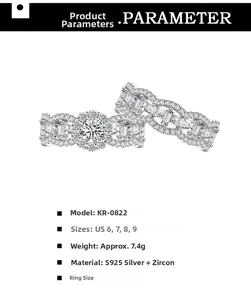 Macro detail of S925 sterling silver ring with micro-pave cubic zirconia and woven band