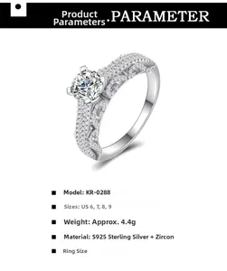 Macro detail of S925 sterling silver ring featuring micro-pave setting and side cut-outs