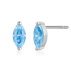 S925 sterling silver marquise cut light blue moissanite Eye of Horus stud earrings