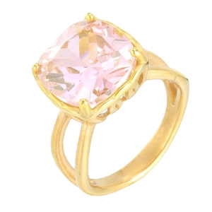 Anello Punk Vintage in Acciaio Inossidabile Con Strass Quadrato Grande Pietra Rossa Rosa Doppia Fascia Cava Gioielli Unisex