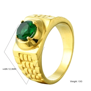 Vintage Gold Plated Stainless Steel Ring For Men Women Rhinestone Inlaid Watch Strap Texture Geometric Band Ring Jewelry