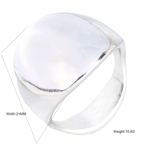 Minimalist Wide Stainless Steel Band Ring For Men Retro Punk Polished Brushed Silver Color Fashion Jewelry Accessory