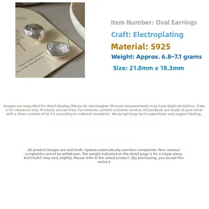 Detailed view of matte S925 sterling silver oval earrings with hammered texture finish