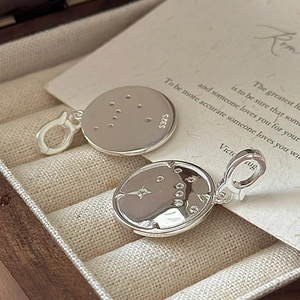 Pendentifs étoile en argent sterling S925 avec zircone dans un coffret à bijoux vintage