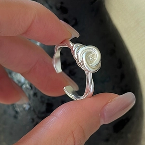 S925 Sterling Silver Vintage Knot Rose Open Ring For Women Adjustable Niche Design Minimalist Retro Jewelry Finger Ring Gift