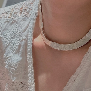 S925 sterling silver chunky woven herringbone snake chain necklace for women