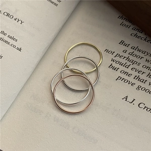 Anelli minimalisti in argento sterling S925 sottili impilabili oro argento e rosa