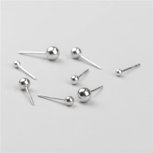 Orecchini a lobo minimalisti in argento sterling S925 in varie dimensioni da 2mm a 6mm