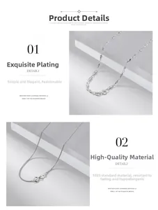 Macro shot of S925 sterling silver snake chain and wavy link textures with clasp details