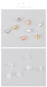 Detailed view of S925 sterling silver butterfly and silicone earring back replacements