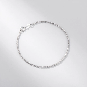 Elegant S925 sterling silver cauliflower chain bracelet with Italy stamp and spring clasp