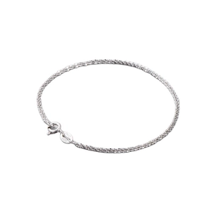 Minimalist S925 sterling silver chain bracelet with intricate textured Italy craftsmanship