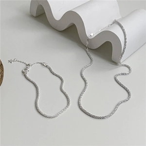 925 Sterlingsilber Stern Anhänger Schimmernde Kette Halskette Und Armband Minimalistische Italienische Design Schick Schmuck Für Damen