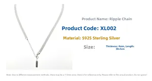 Detail of 4mm wide S925 sterling silver woven necklace with adjustable length
