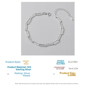 Detailed macro view of S925 sterling silver stamp on minimalist paperclip chain bracelet