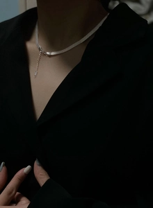 Detail of S925 sterling silver mesh bracelet showing lobster clasp and extension chain