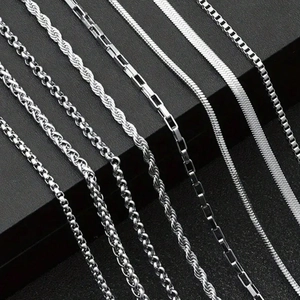 Stainless Steel Chain Necklaces For Men Women Electroplated Cuban Snake Link Necklace Unisex Fashion Jewelry Gifts