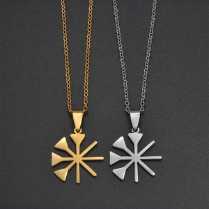 Edelstahl Strahlender Geometrischer Stern Anhänger Halskette Hip Hop Schneeflocke Pulloverkette Für Damen Herren Unisex Schmuck