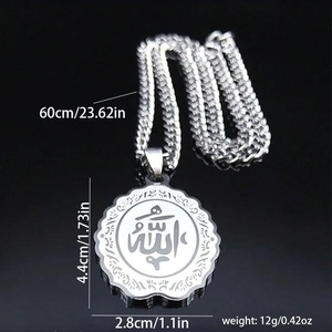 Silver St. Anthony pendant with chain length 60cm and pendant size 4.4cm measurements
