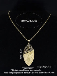 Macro detail of gold Ordo Templi Orientis pendant showing engraved mystical symbols