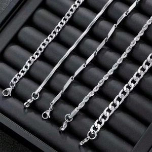 Stainless Steel Chain Bracelets Collection For Men Women Electroplated Punk Hip Hop Minimalist Multi Style Jewelry Gift