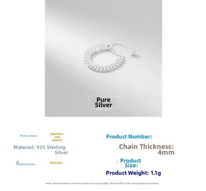 Detail view of 925 sterling silver 4mm bead ring with product size and weight specs